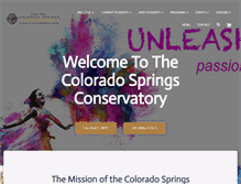 Tablet Screenshot of coloradospringsconservatory.org